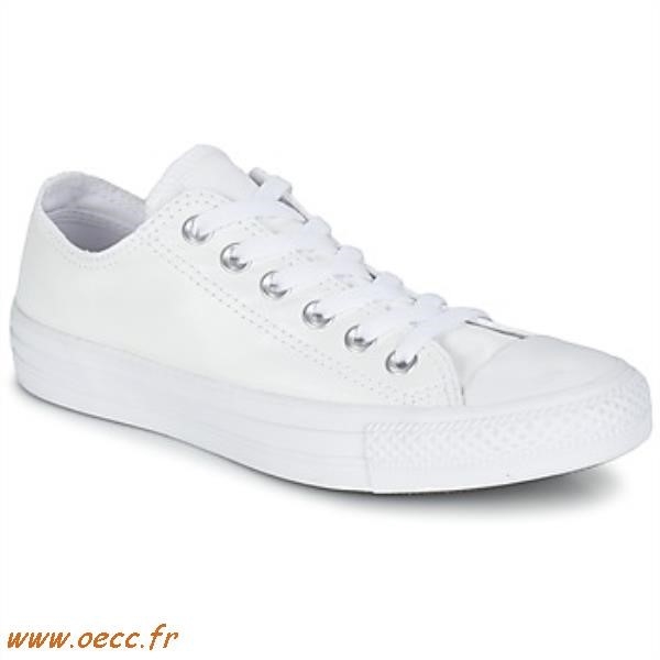Converse all star blanche basse femme pas cher