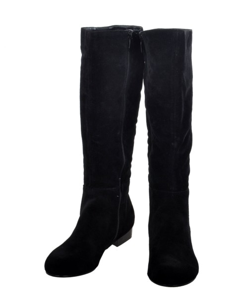 Bottes plates en daim