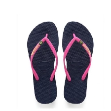 Tong femme bleu marine
