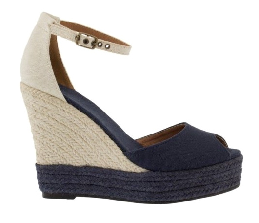 Chaussure compensée bleu marine