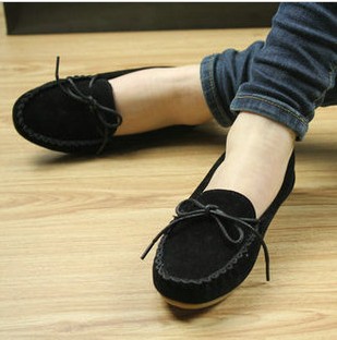 Mocassin femme daim noir