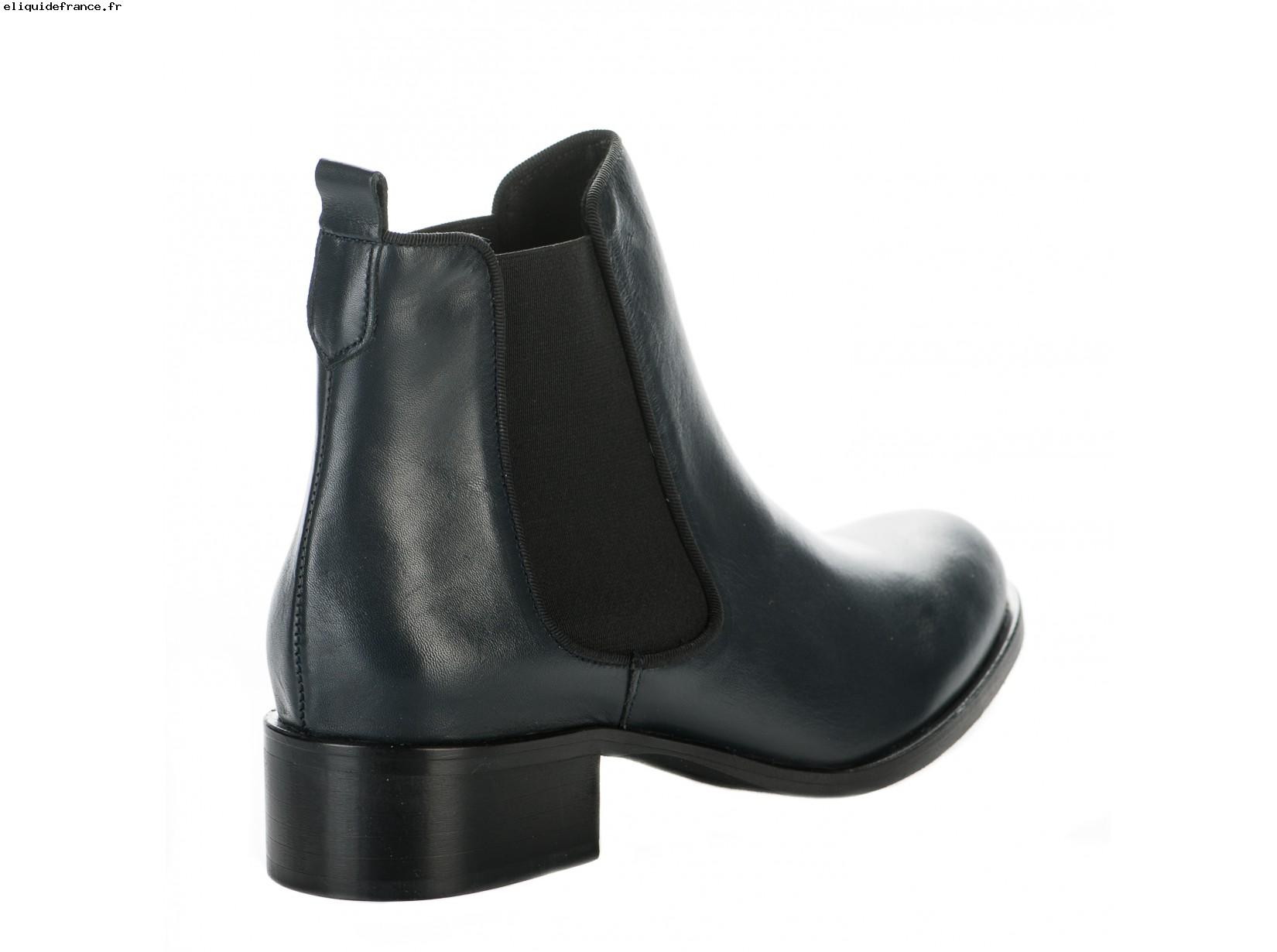 Bottines daim noir talon