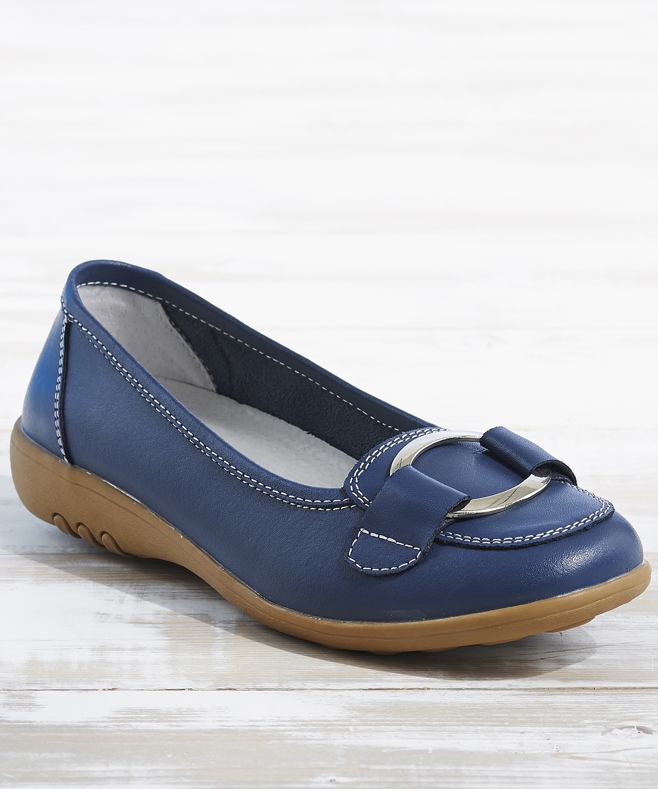 Mocassin femme boucle