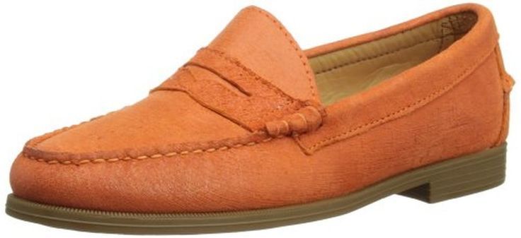 Mocassins femme orange