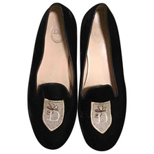 Mocassin femme daim bleu marine