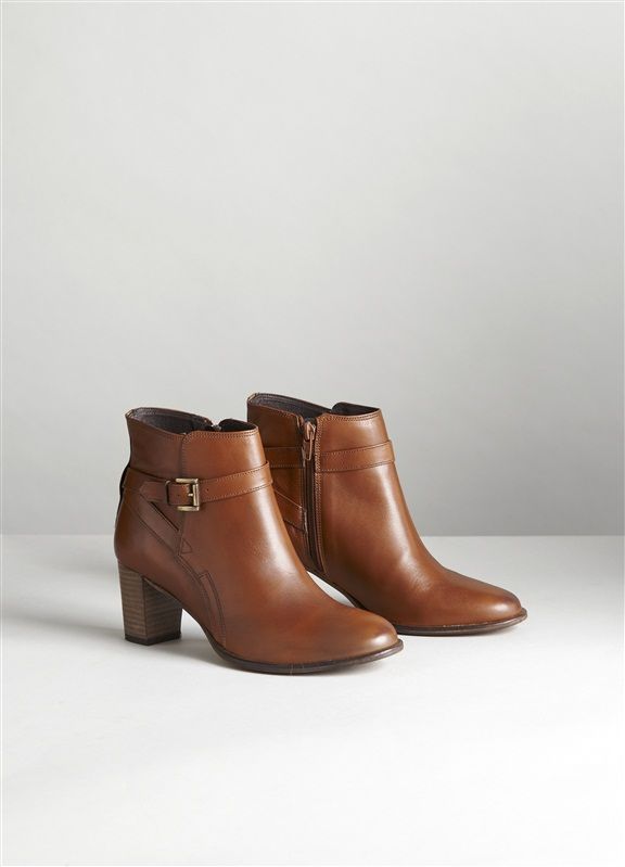Bottines marron cuir femme
