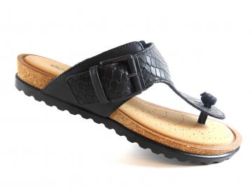 Tongs femme cuir talon