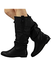 Bottes cuir mi mollet femme
