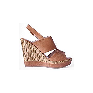 Chaussure compensée couleur camel