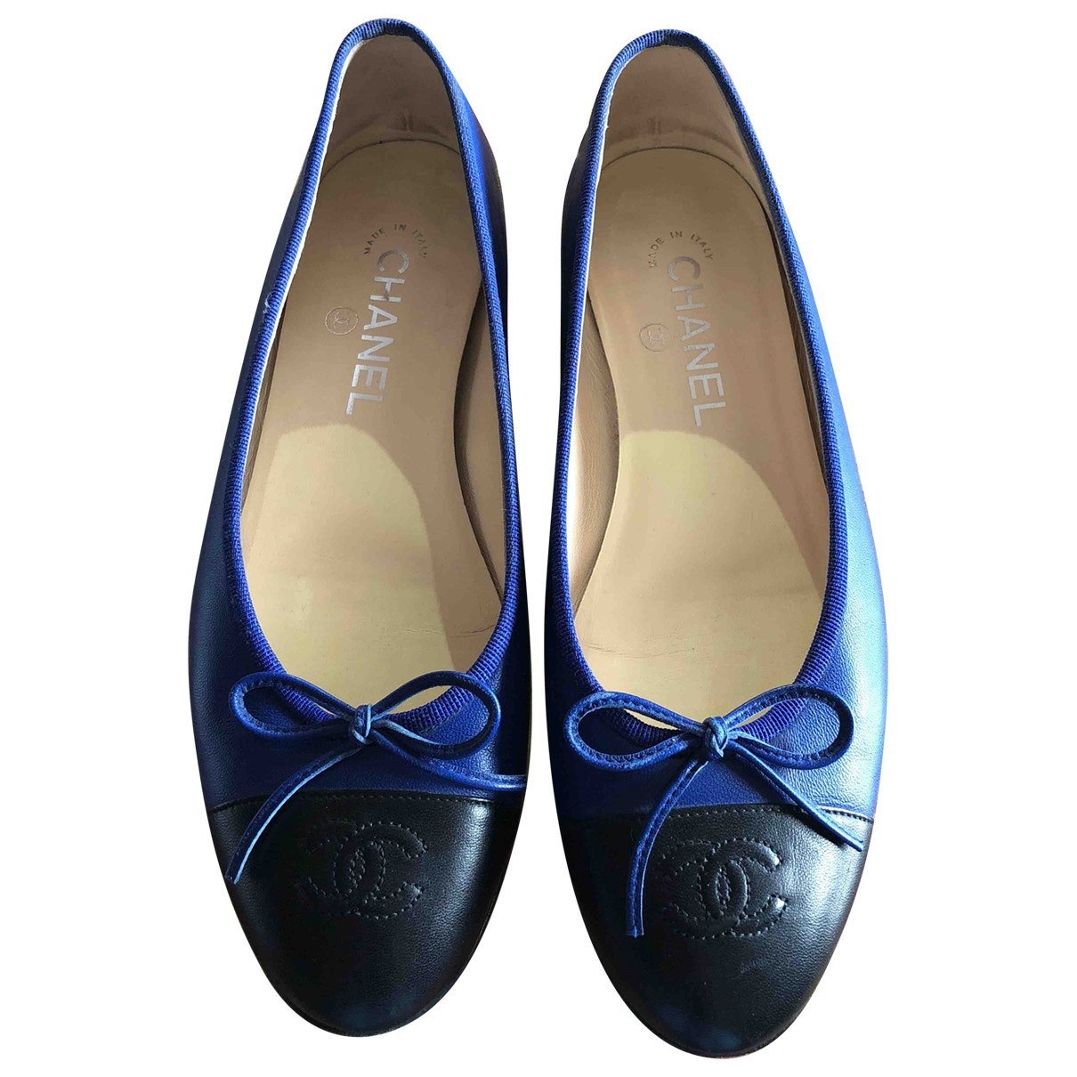 Ballerines chanel bleu marine