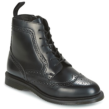 Bottines plates noires femme