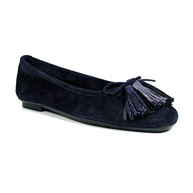 Reqins ballerines en cuir noir