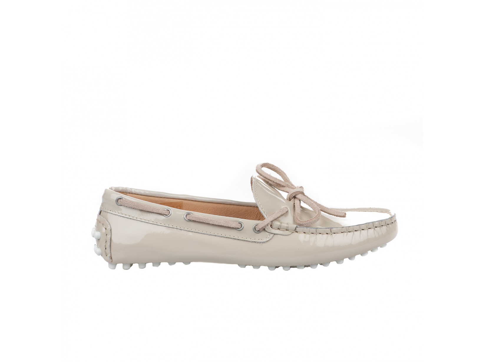 Mocassin femme vernis beige