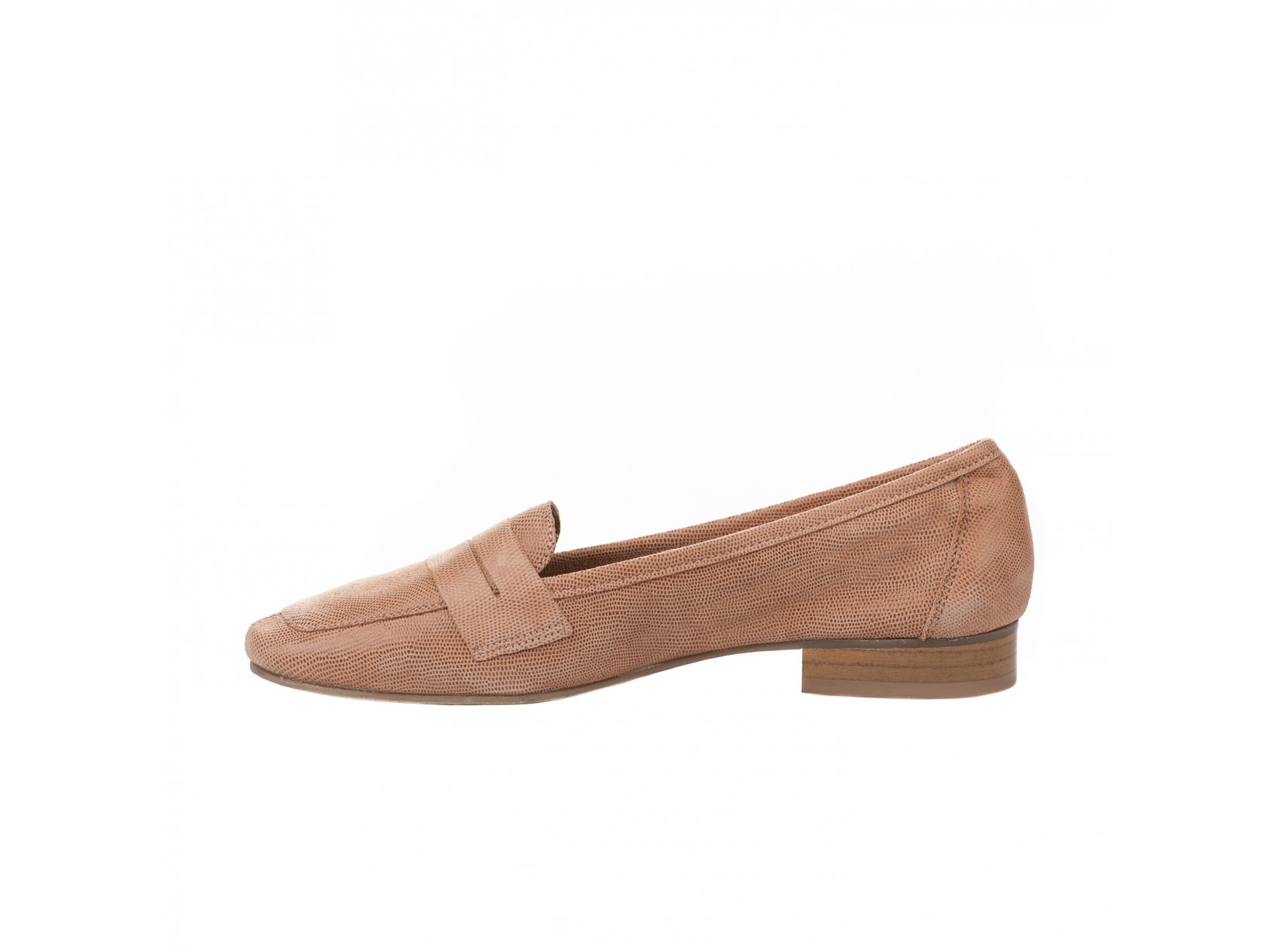 Mocassin femme rose poudré