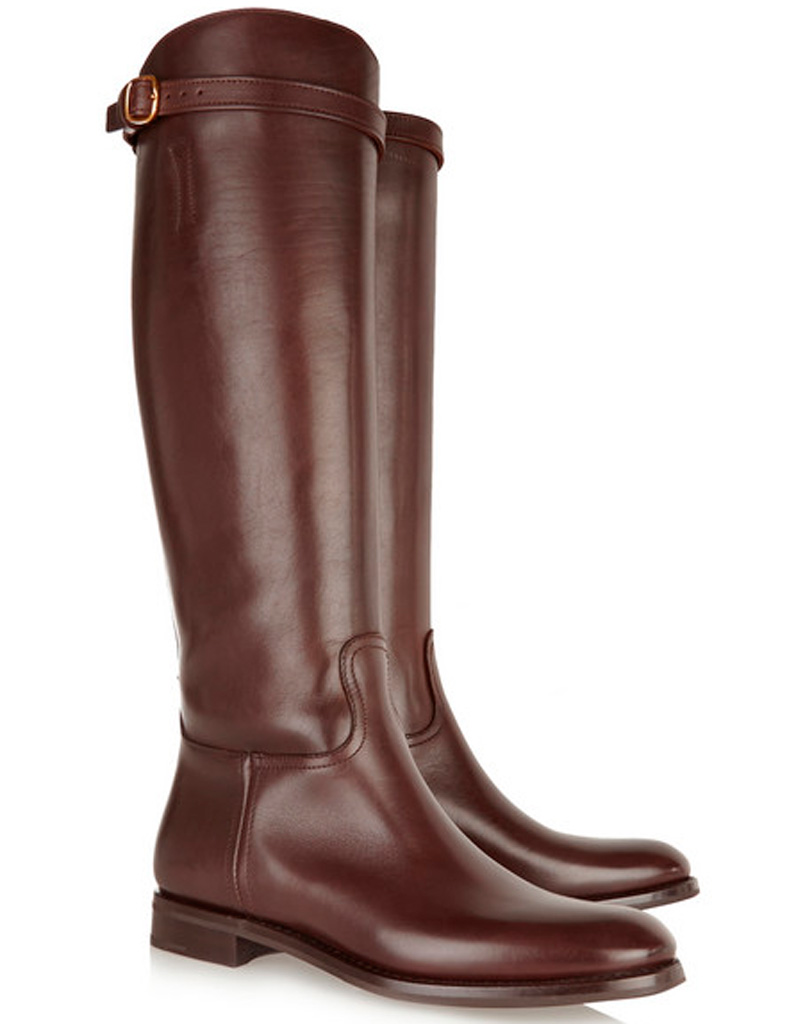 Bottes cavalières femme cuir marron