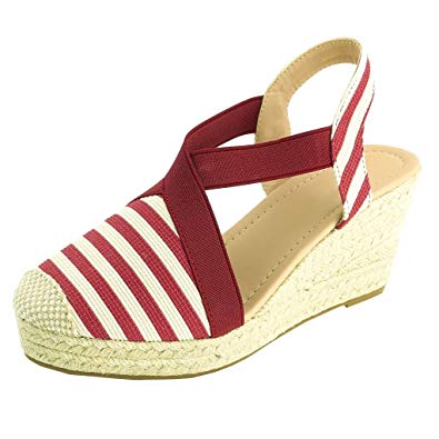 Chaussure compensée elastique