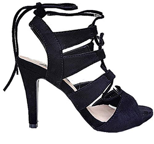 Chaussure compensée noire lacet