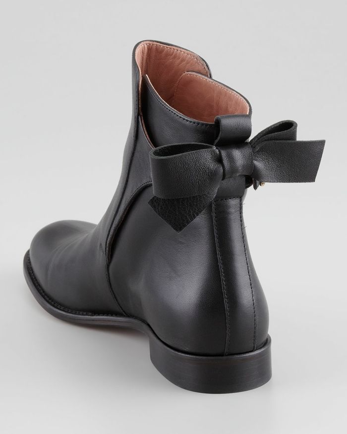 Boots noir femme cuir