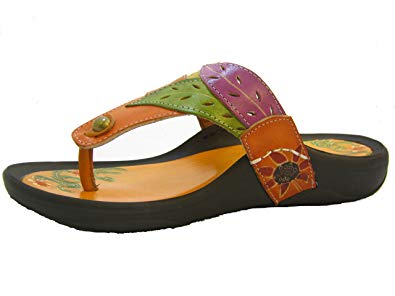 Tong femme cuir