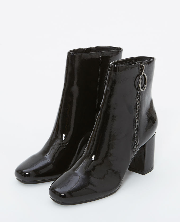 Bottes vernies noires