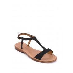 Sandales plates femme bleu marine