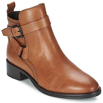 Bottine femme cuir marron