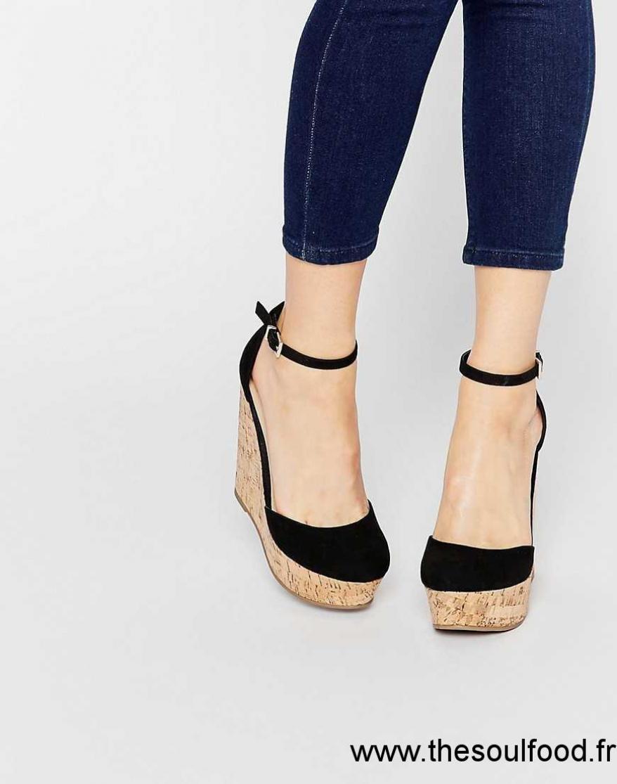 Chaussure compensée femme noir