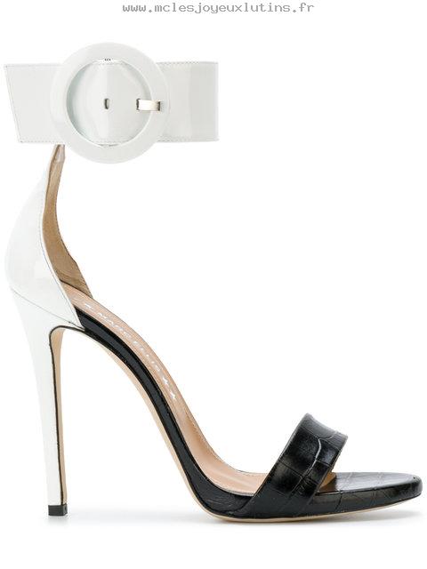 Sandale femme nero bianco
