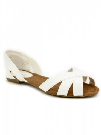 Ballerines ouvertes cuir