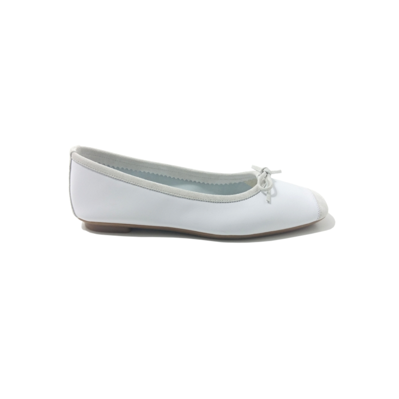 Ballerine blanche cuir