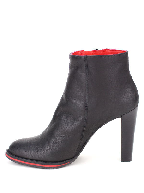 Bottines cuir noir femme