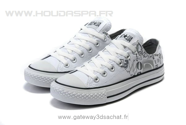 Converse femme blanche et rose