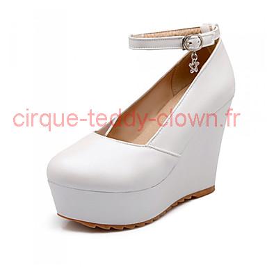 Chaussures compensées blanches mode