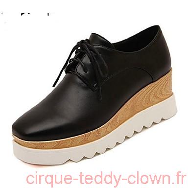 Chaussure compensée noir ferme