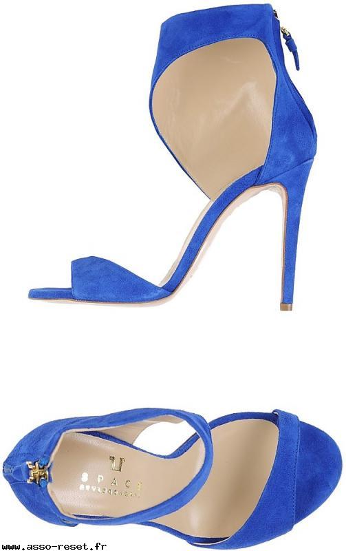 Sandale femme bleu electrique