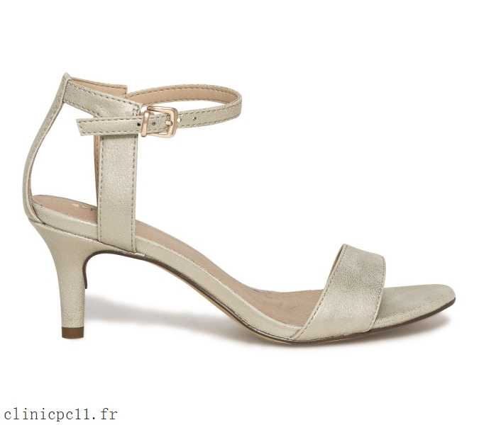 Sandale dorée femme pas cher