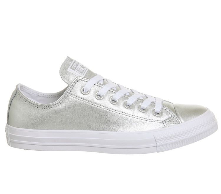 Converse femme blanc et argent