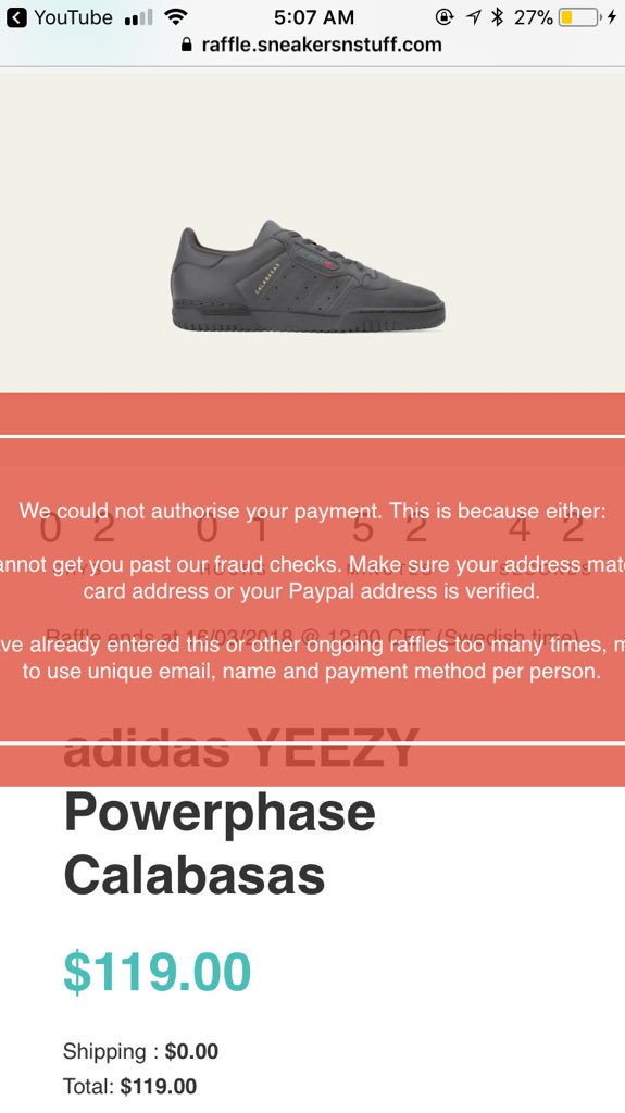 Sneakersnstuff paypal