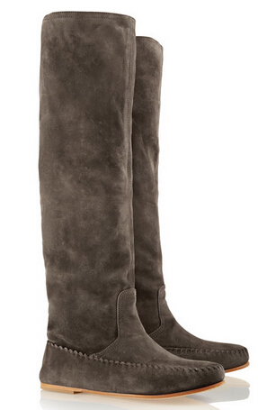 Bottes plates daim
