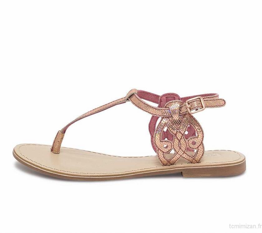 Tong cuir femme luxe