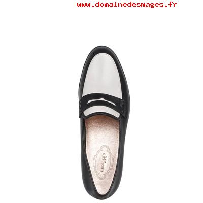 Mocassin femme bicolore