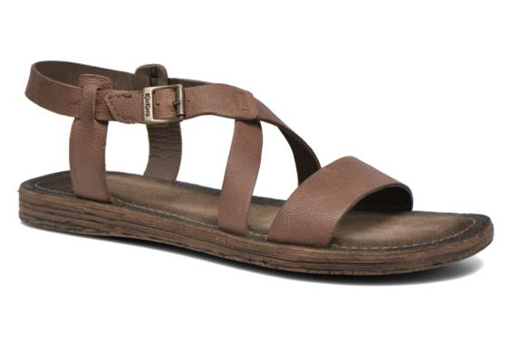Sandale femme cuir bleu