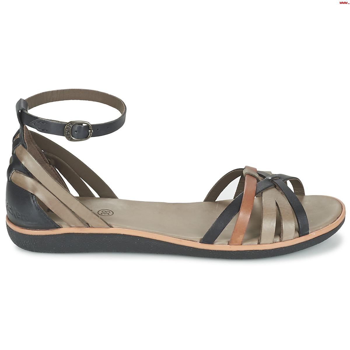 Sandale femme cuir camel
