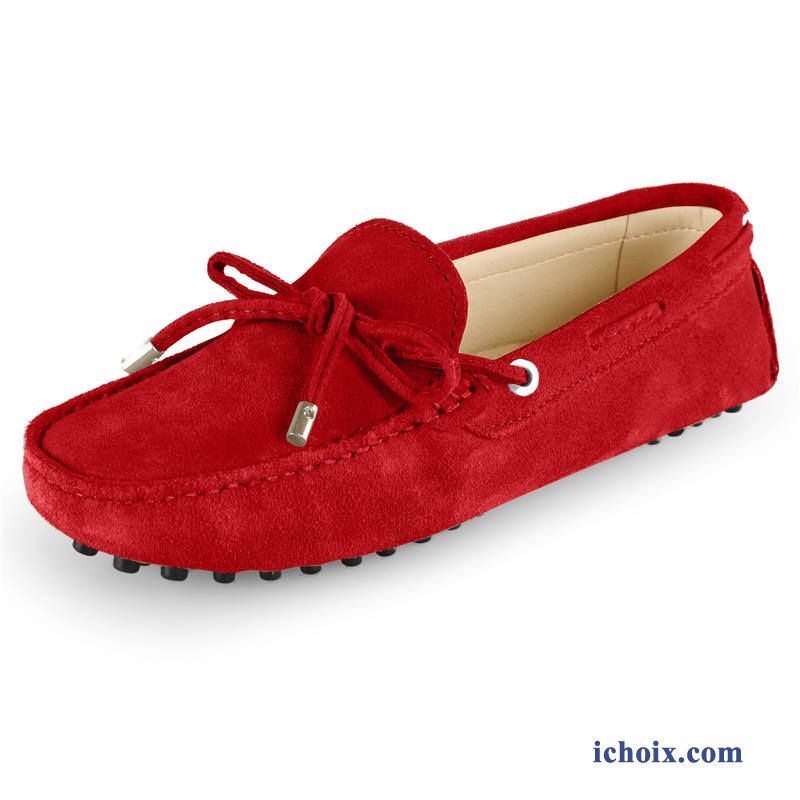 Mocassin femme daim orange