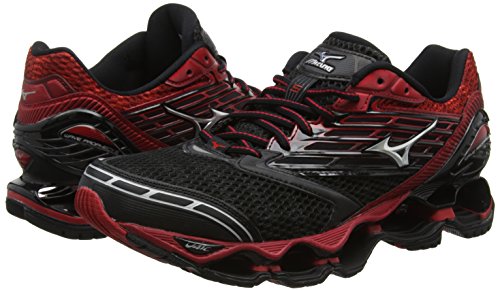 Chaussures running homme wave prophecy 5 black/silver/chinese red