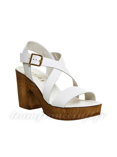 Sandale femme talon liege
