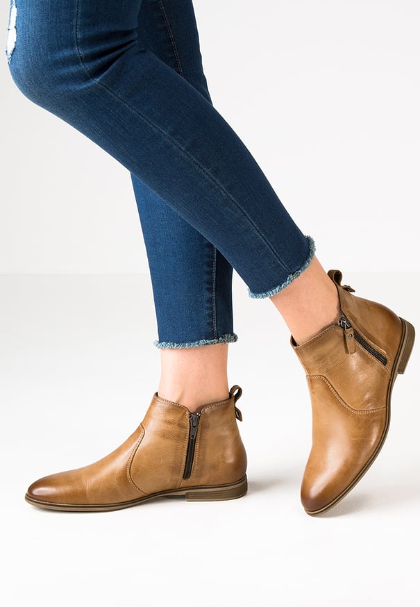 Bottines beige femme