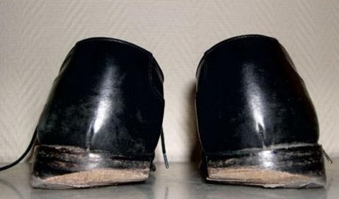 Usure chaussure running interieur talon