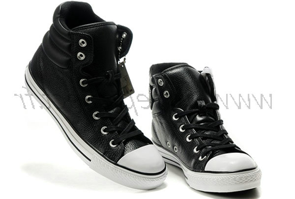 Converse pas cher cuir noir