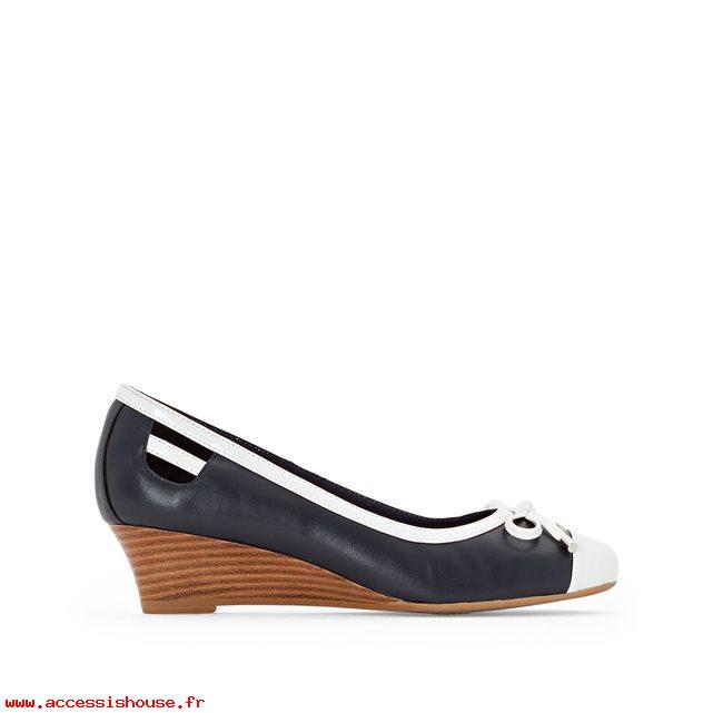 Ballerine bleu marine et blanche